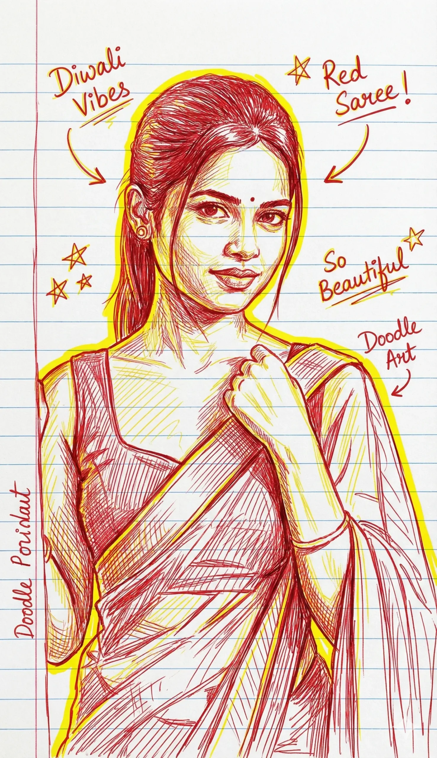 hand drawn sketch prompt for adults