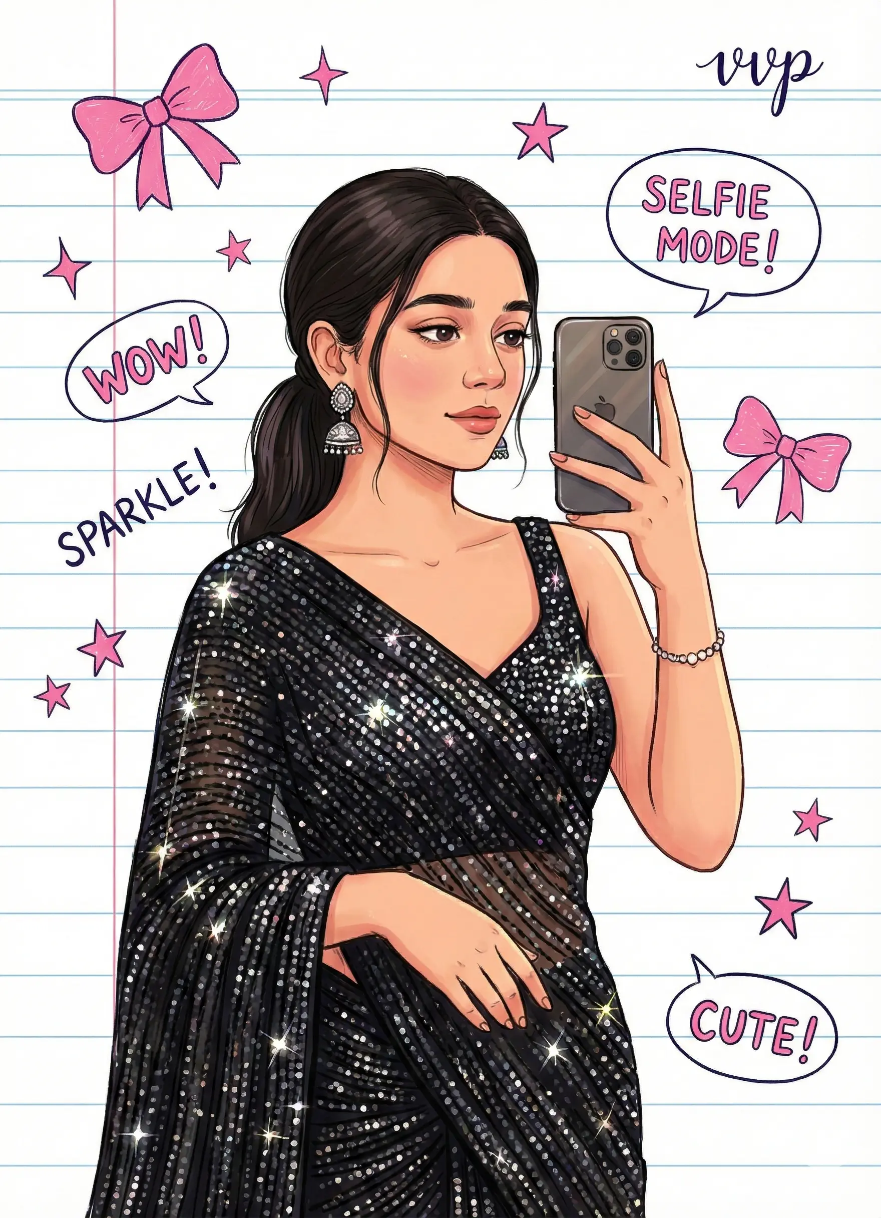 pencil sketch prompt for gemini girl