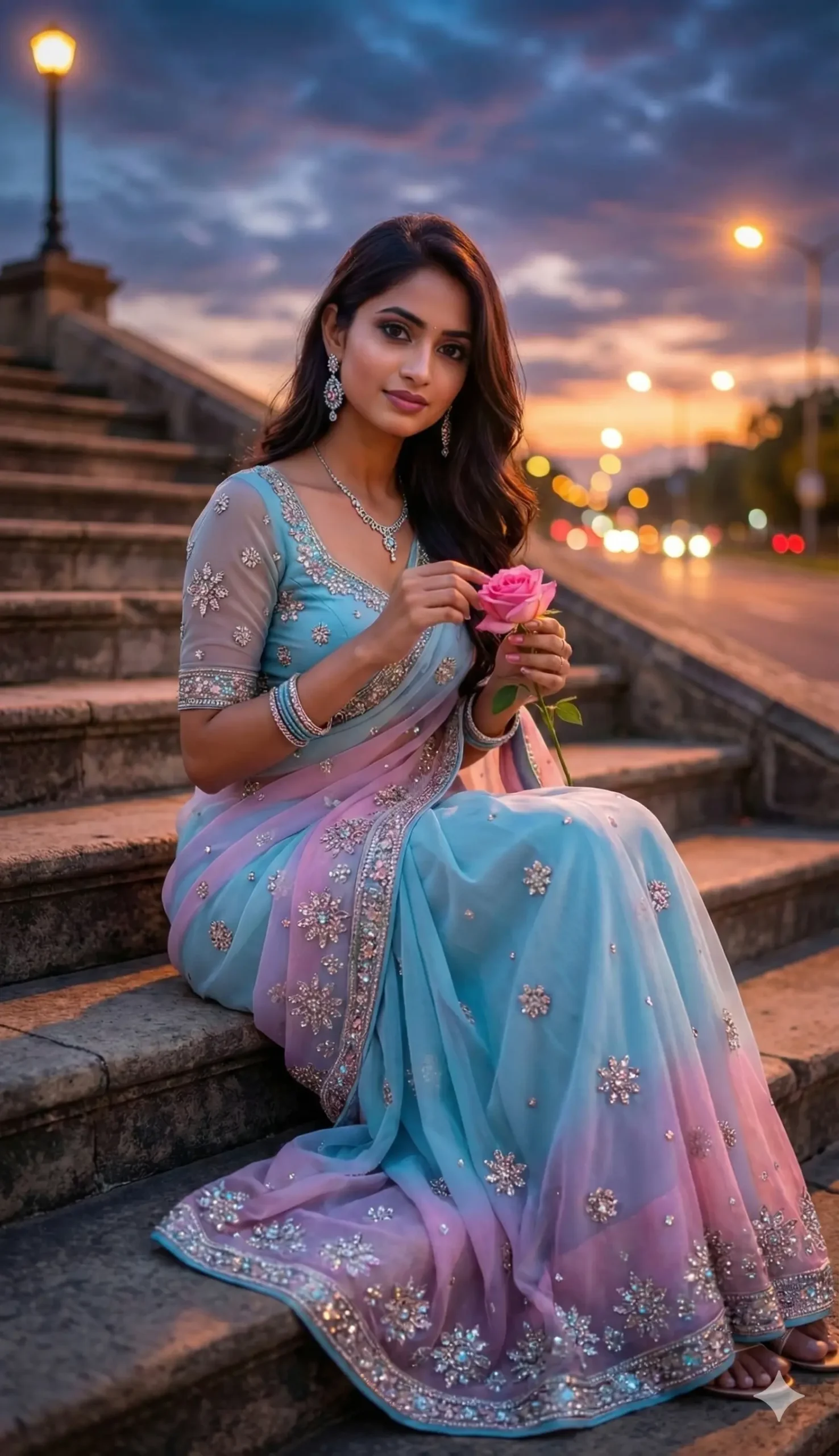 prompt for gemini ai girl in saree images