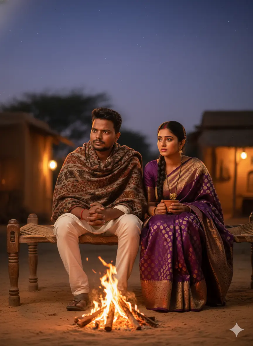 winter season couple prompt for gemini ai