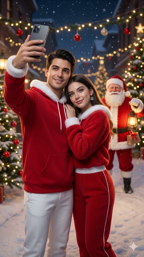 Christmas couple prompt for gemini