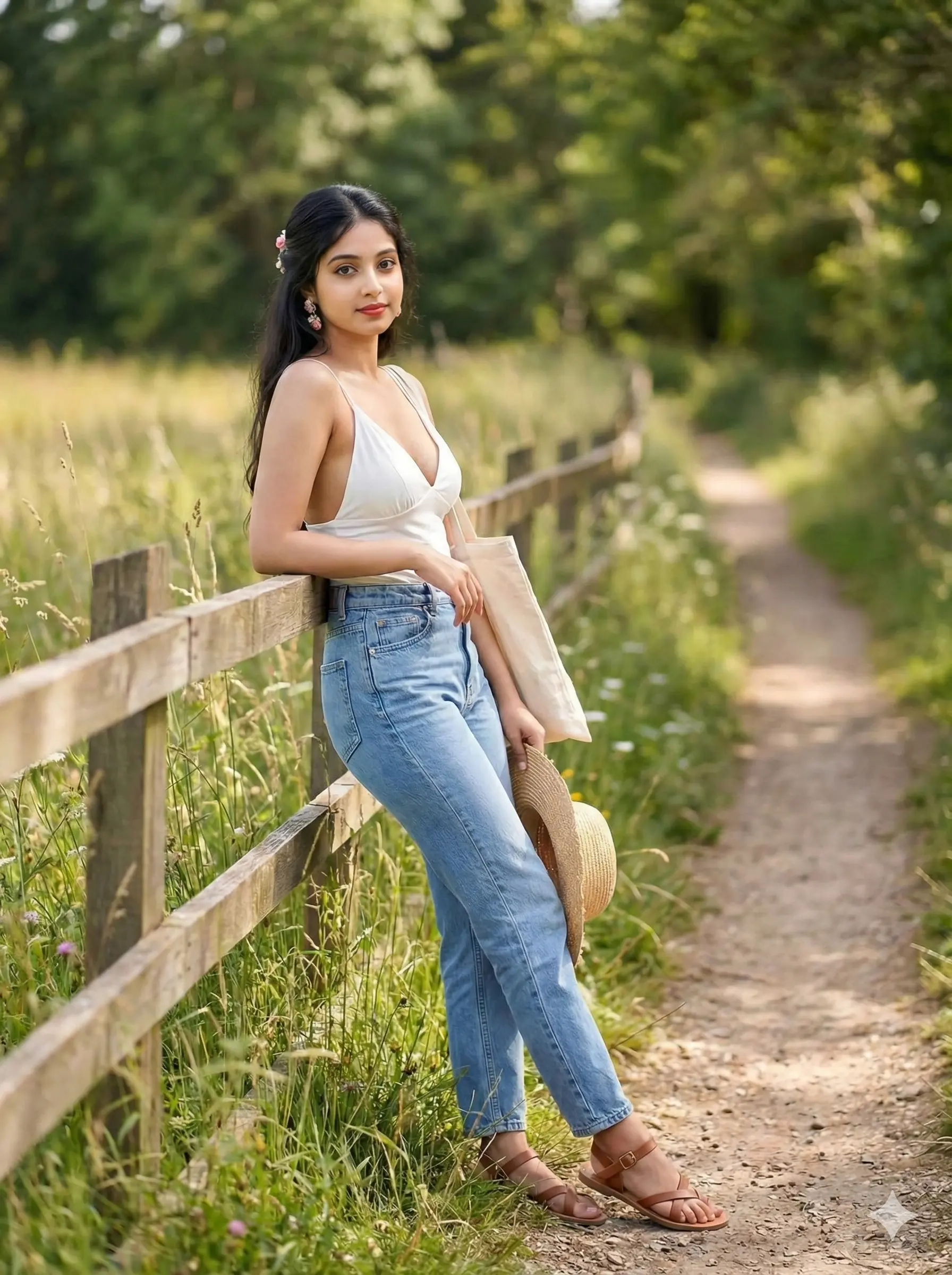 Jeans Top Girl Ai Prompt For Gemini