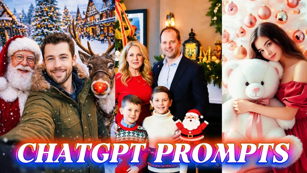 chatgpt christmas photo prompt free to use