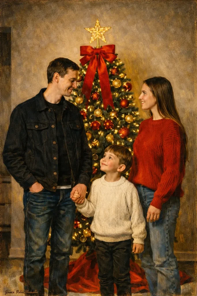 chatgpt christmas photo prompts for Norman Rockwell