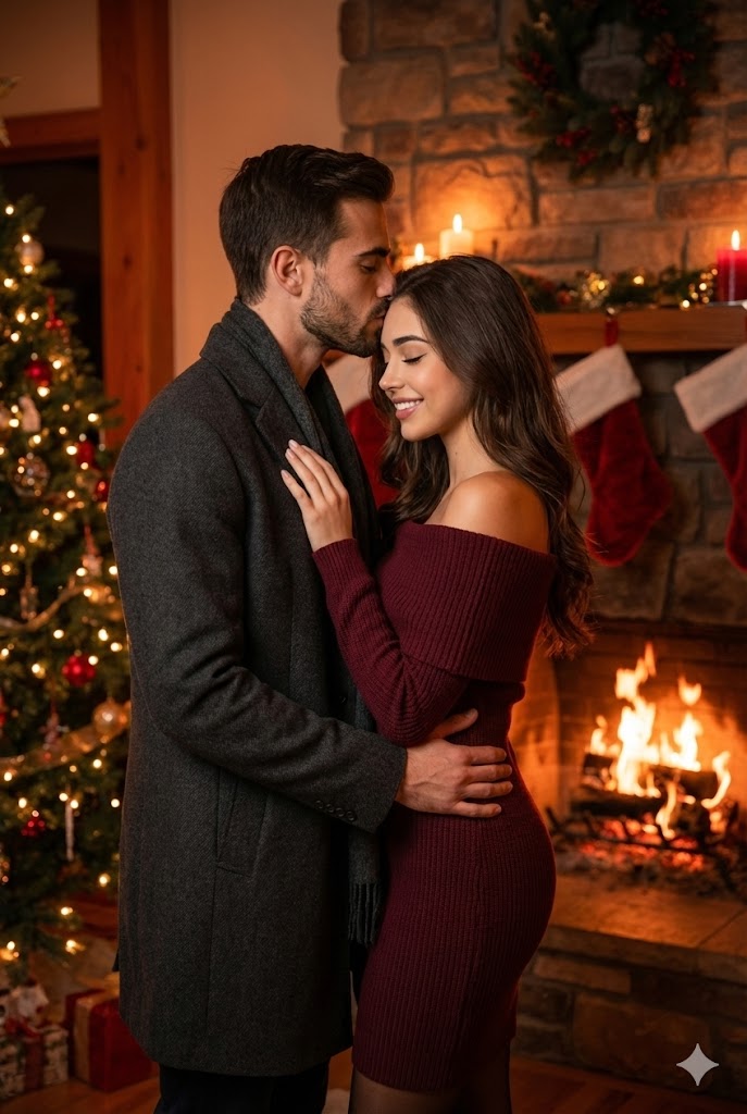 christmas couple photo prompt for gemini free