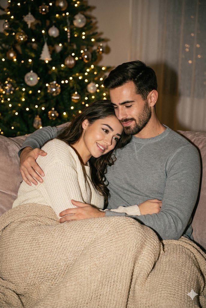 christmas couple photo prompt for gemini