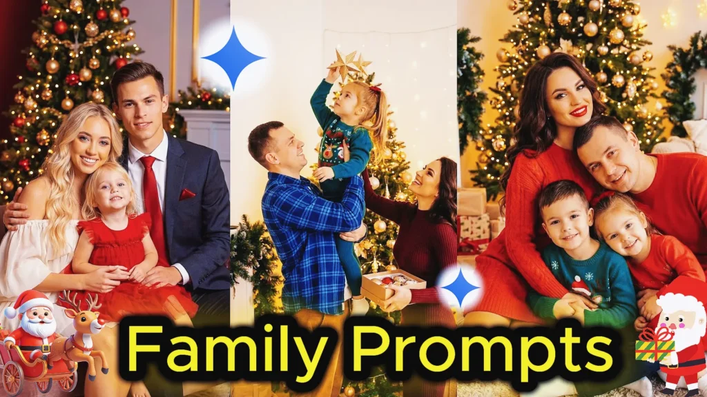 gemini ai christmas family photo prompt