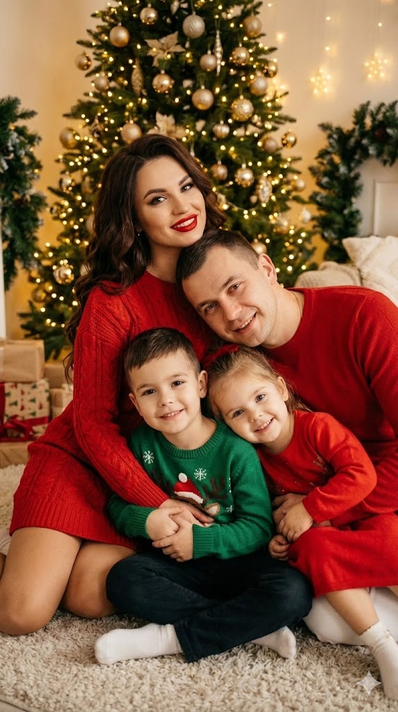 gemini ai christmas photo prompt for family