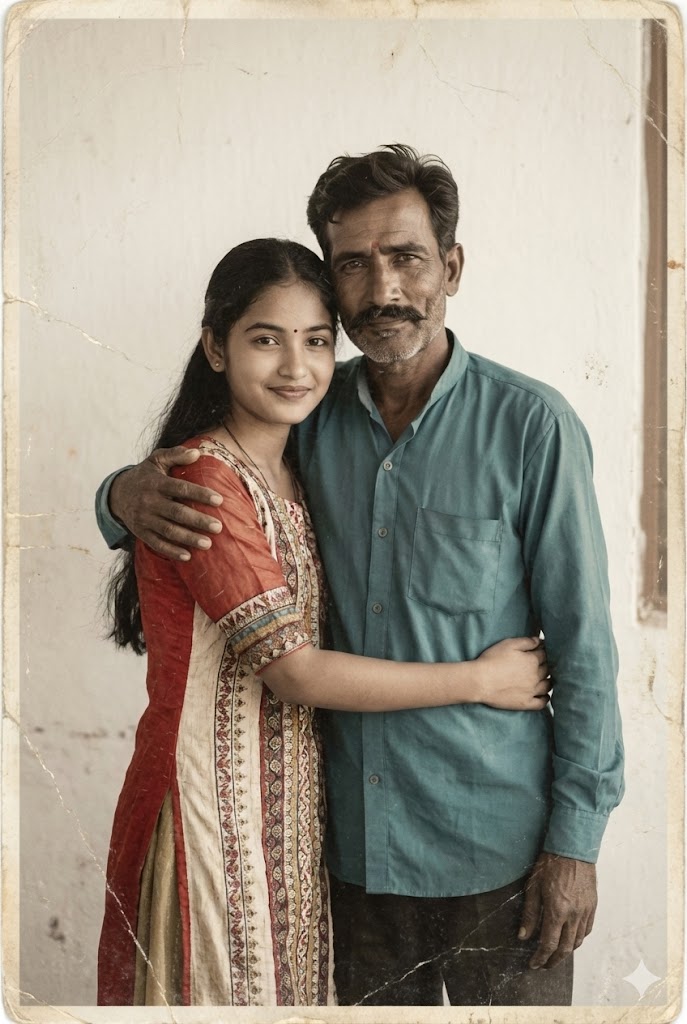 prompt for gemini ai father and daughter photo free