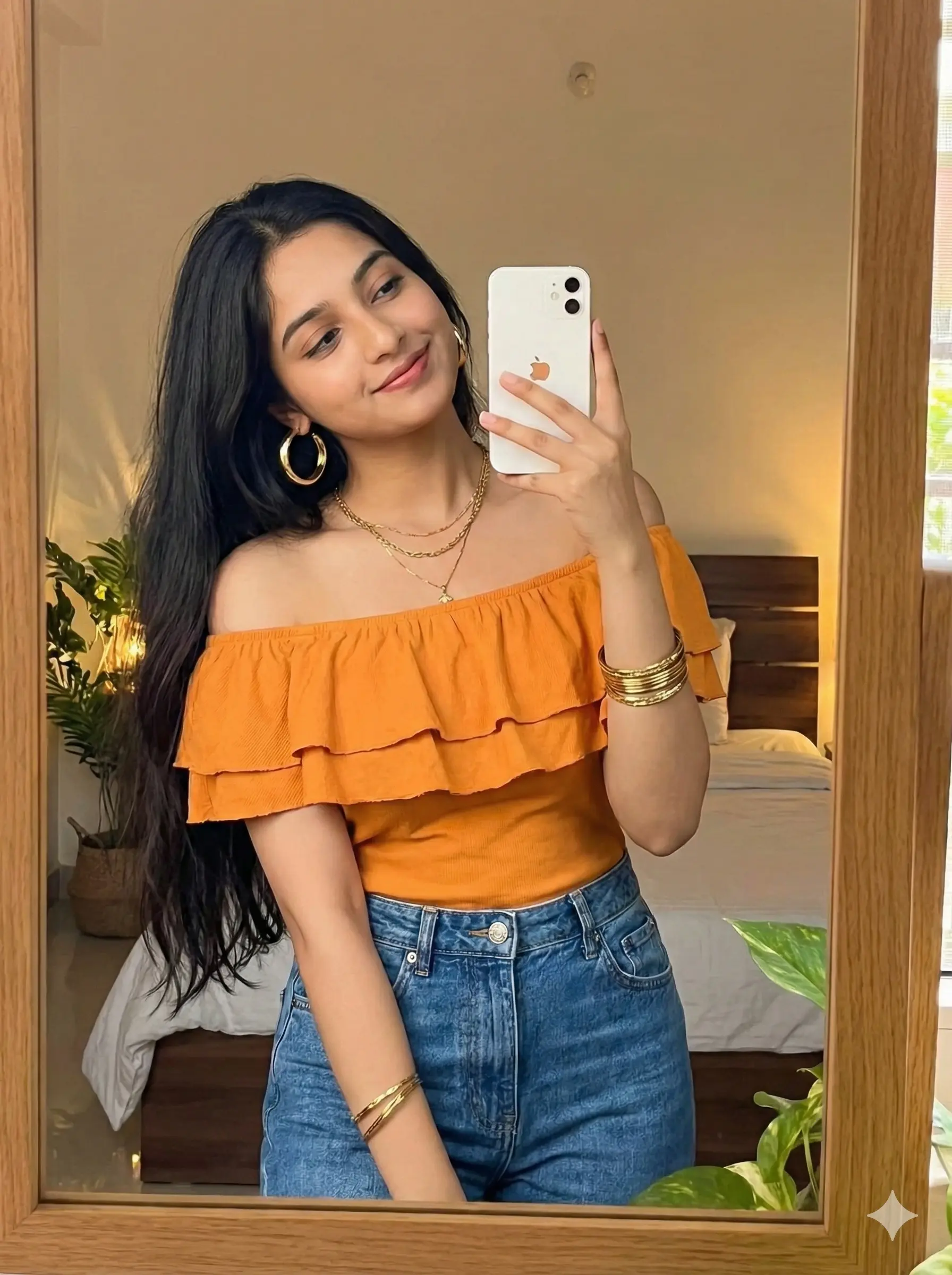 prompt for gemini ai girl jeans top Instagram