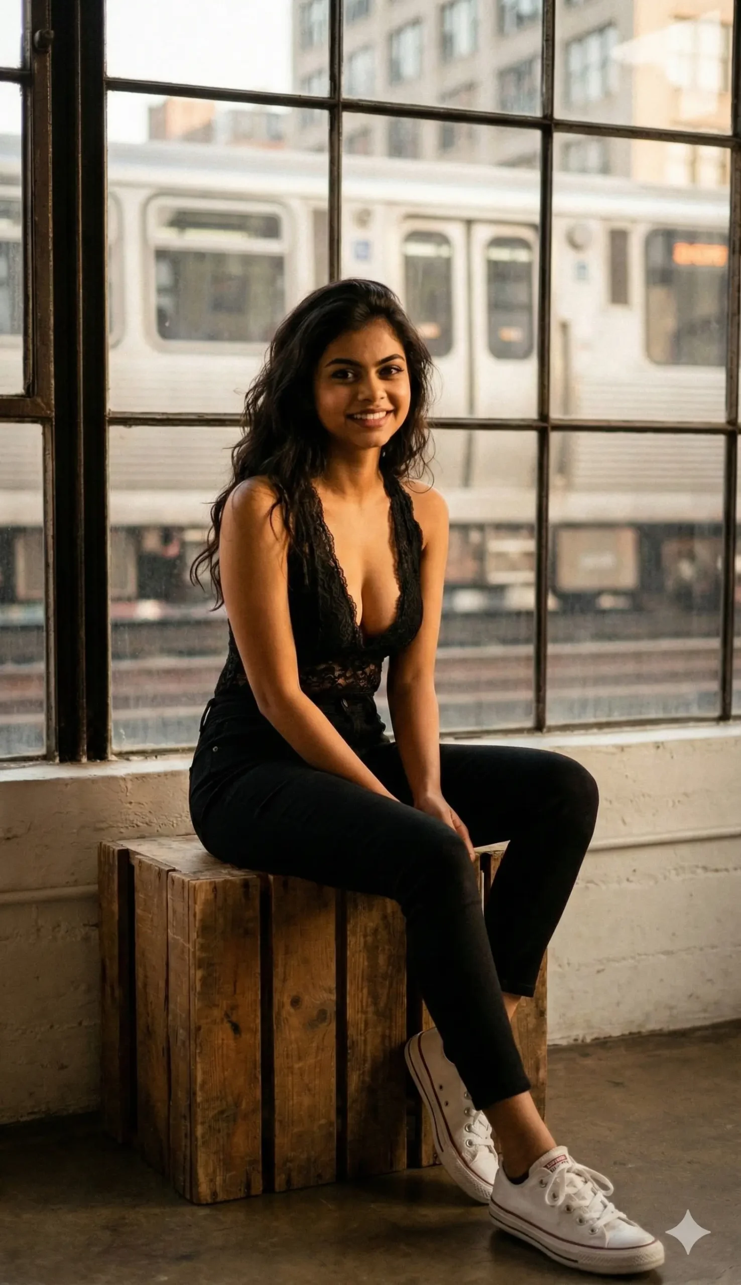 retro style prompt for gemini girl