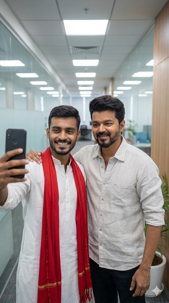 selfie with vijay prompt