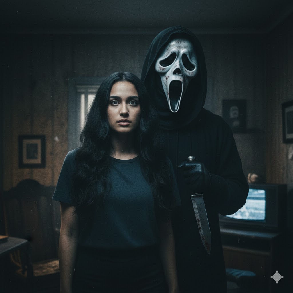 prompt for gemini ai girl with ghostface