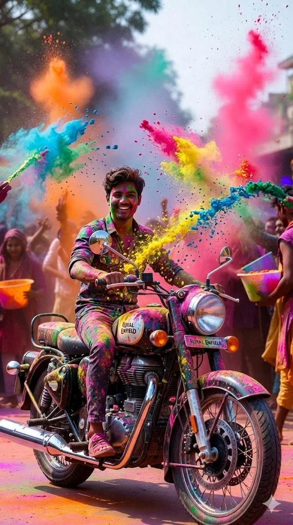 bike holi photo