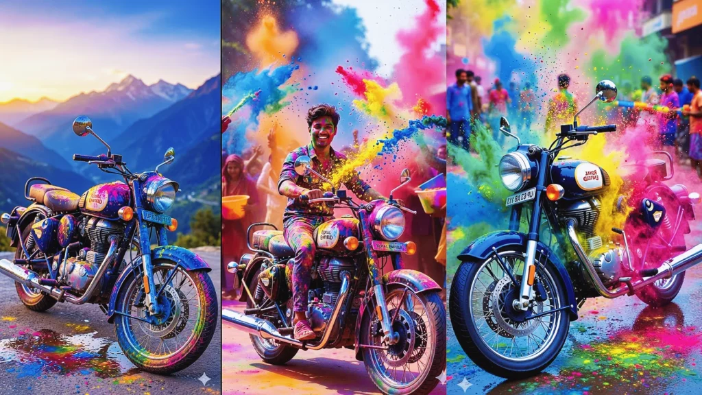 bike holi prompt for gemini ai