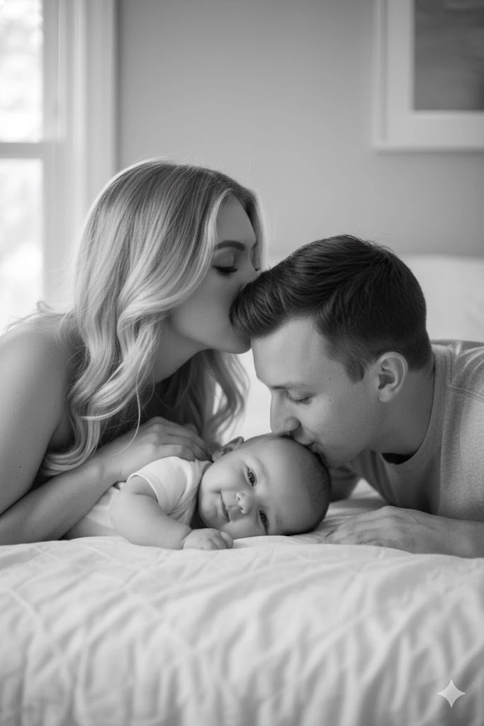 black and white family photo prompt