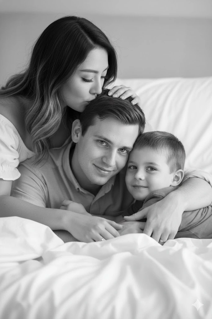 black and white family prompt