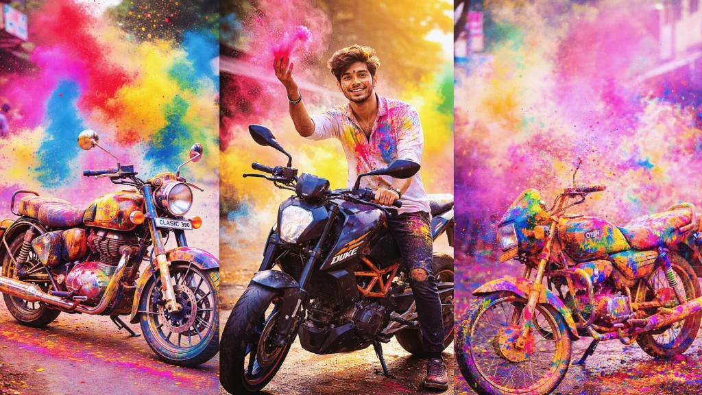 chatgpt holi prompt for bike