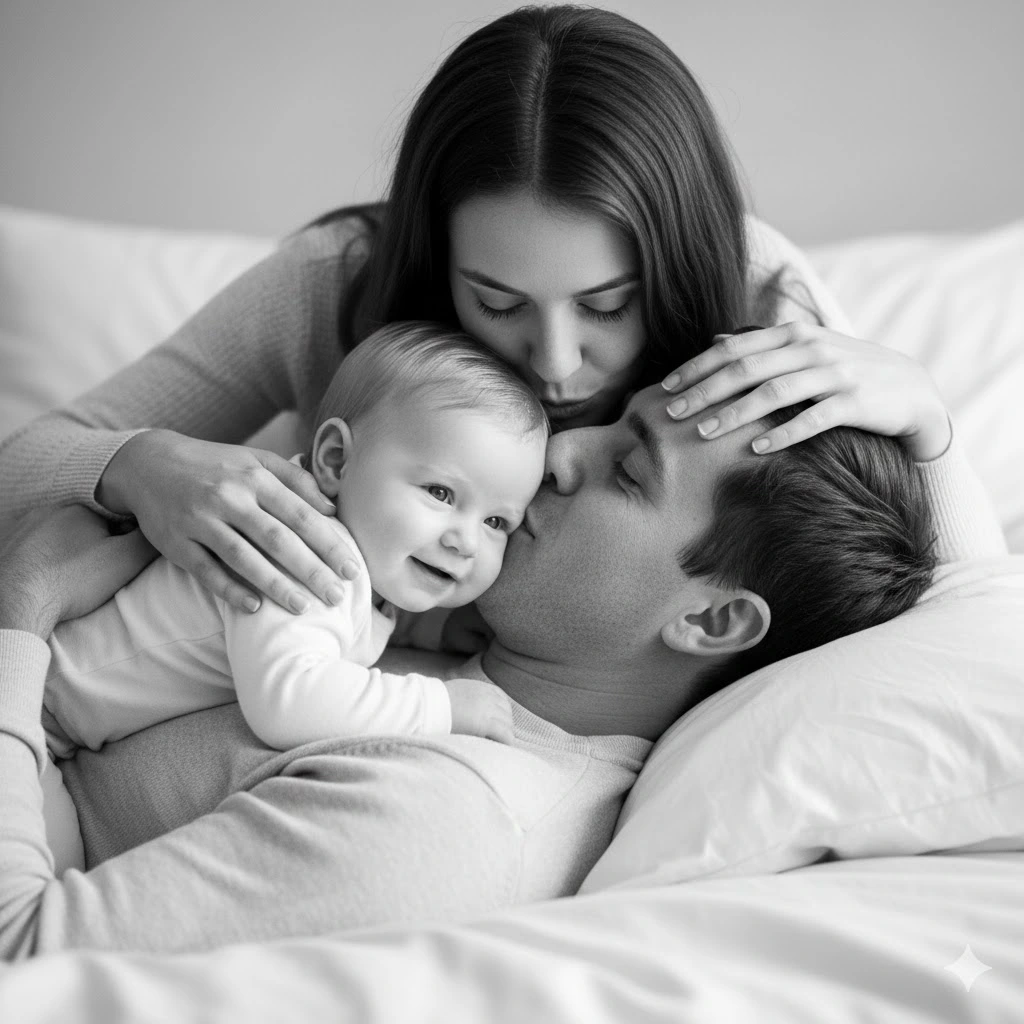 family photo prompt black and white