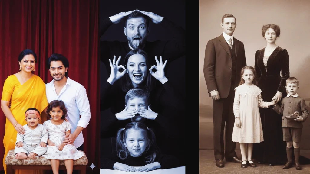 gemini prompt for family picture of 4