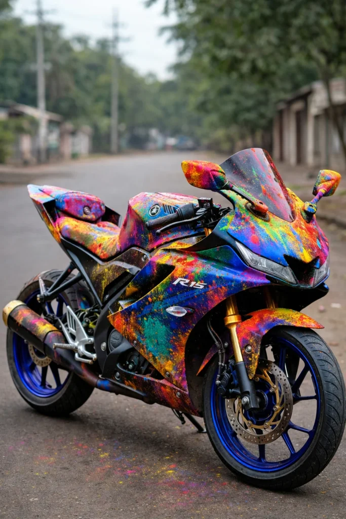 holi bike prompt