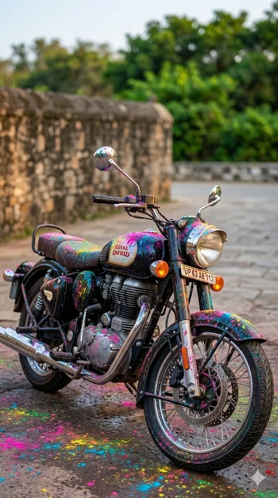 holi bike prompt for gemini