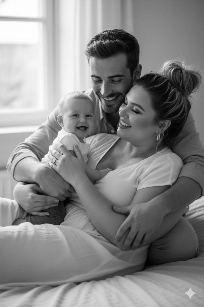 prompt for black and white family photo