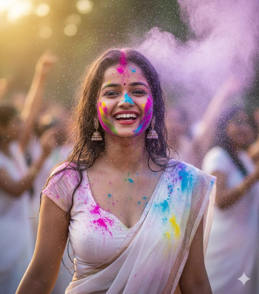prompt for gemini ai girl modern holi
