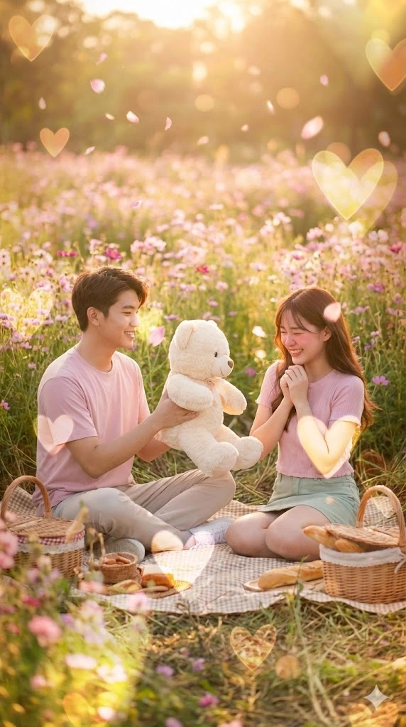 valentine day prompt with dady bear