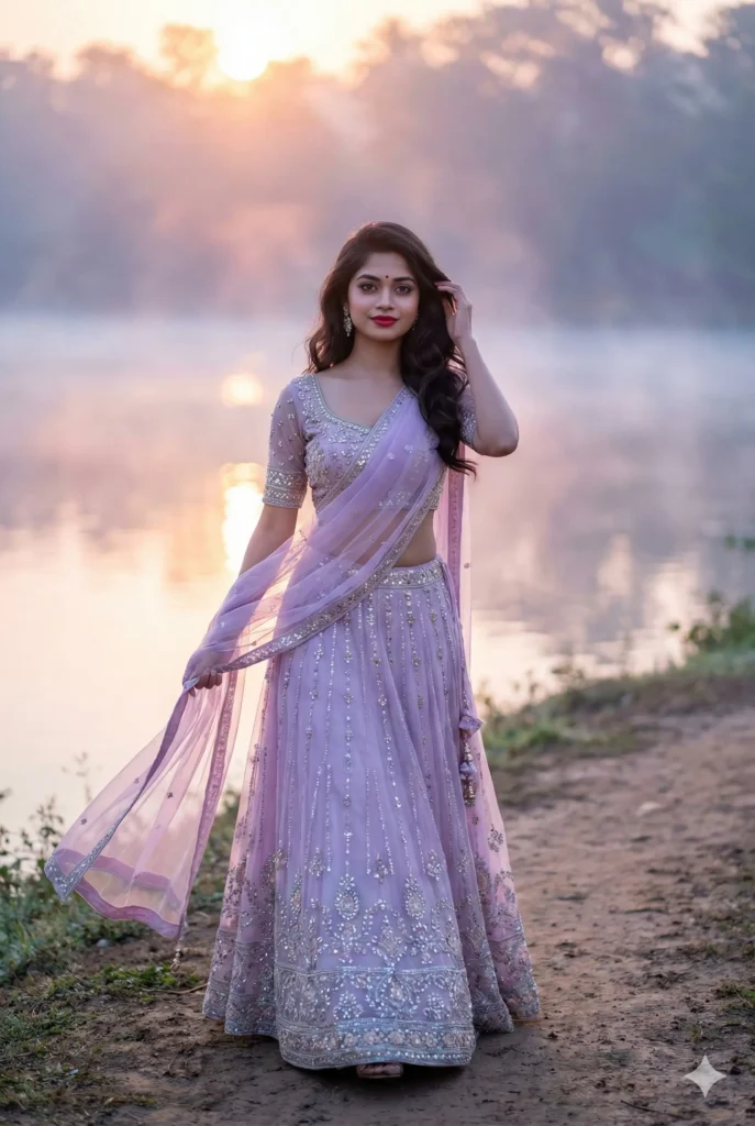 viral lehenga prompt