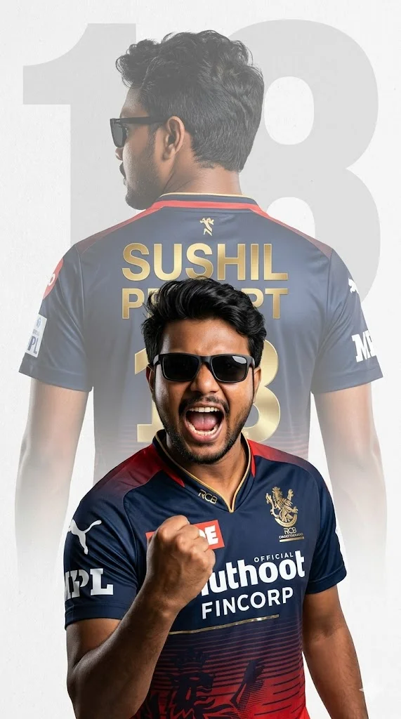 RCB cricket jersey prompt for Gemini