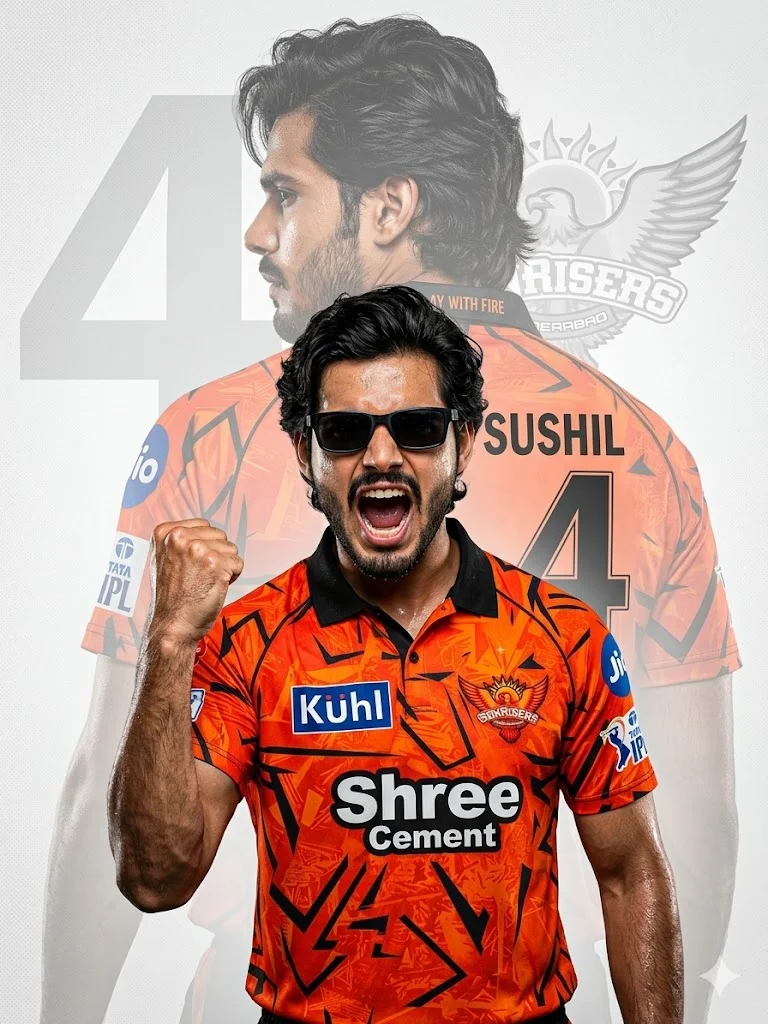 cricket jersey prompt for gemini ipl SRH