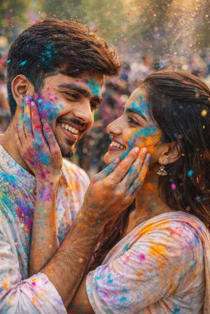 holi prompt couple instagram