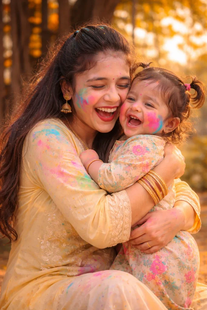 holi prompt for baby girl instagram