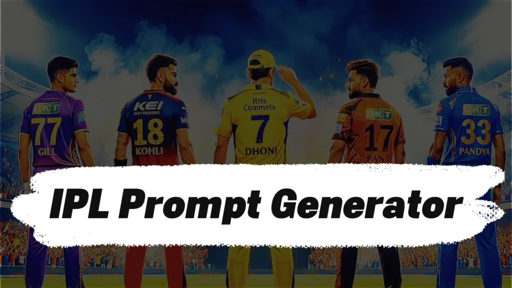 ipl jersey prompt generator