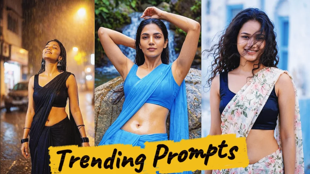 navel saree prompt for gemini ai