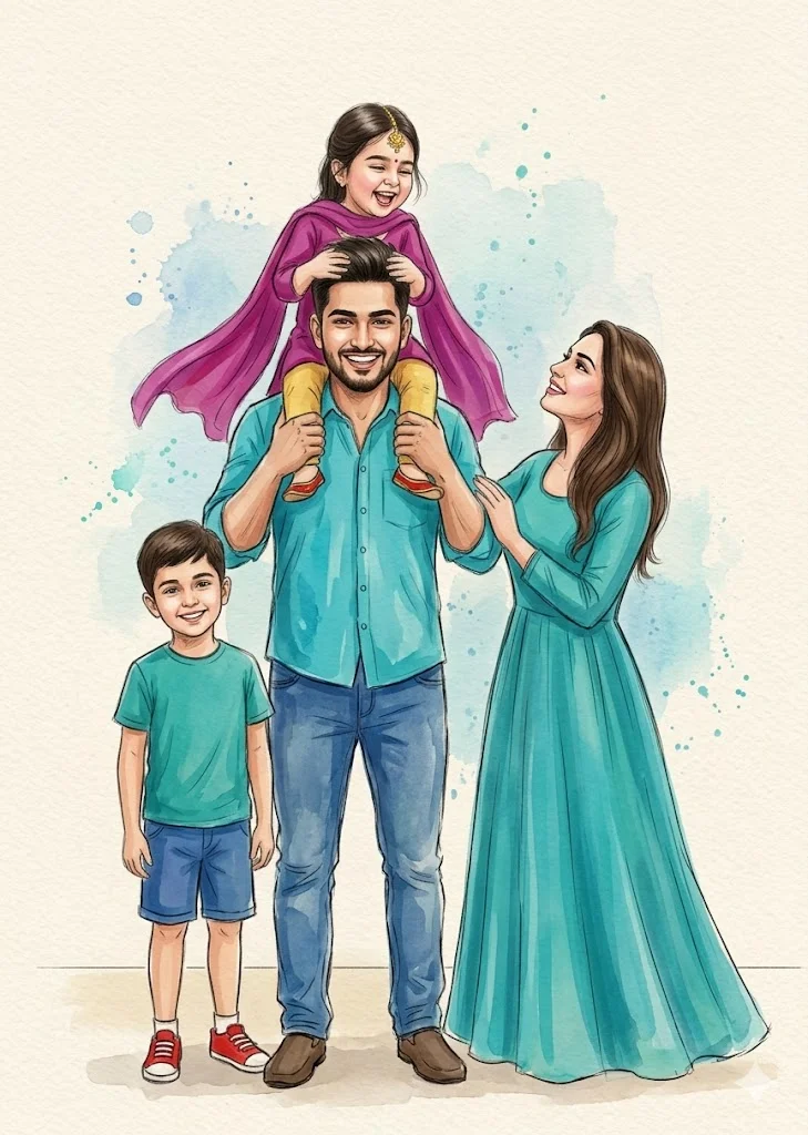 prompt for gemini ai father and daughter photo free