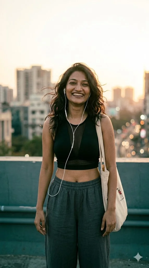 saree navel show prompt