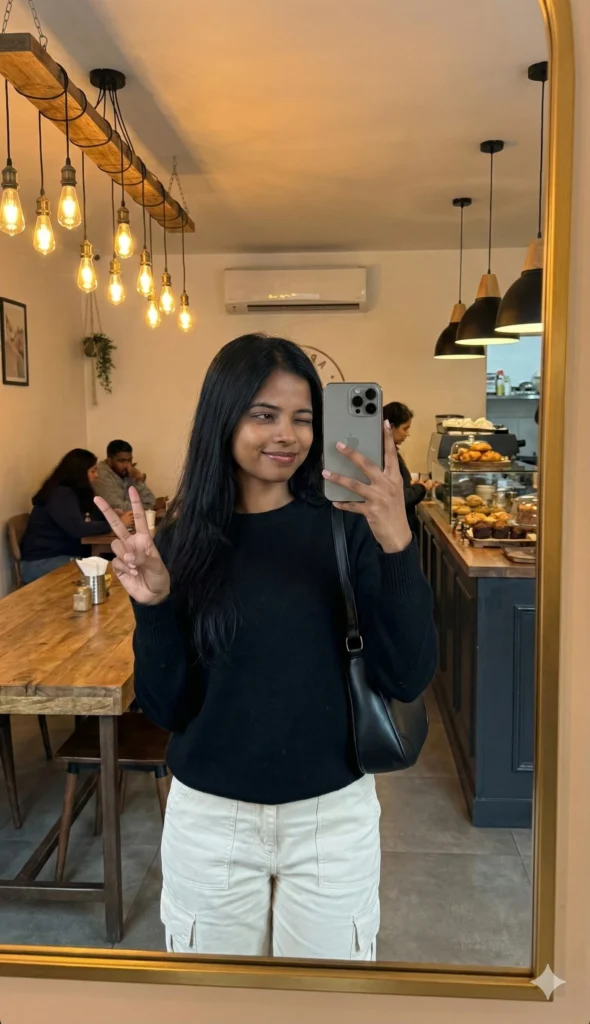 1mirror selfie prompt for girl