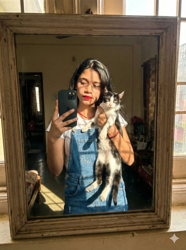 8mirror selfie prompt for girl