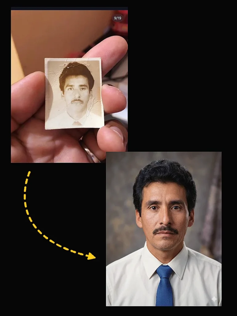 old blurry photo restoration prompt gemini