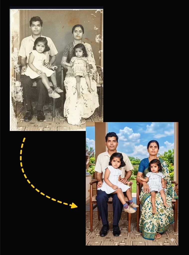 old damaged photo restoration prompt gemini