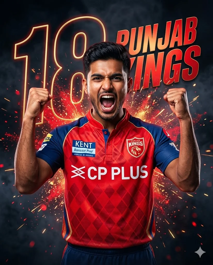 pbks cricket jersey prompt for gemini ipl