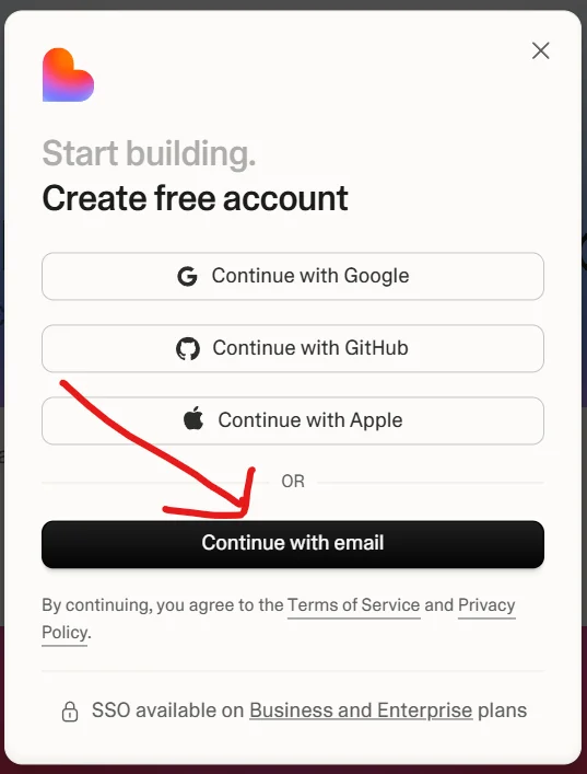 lovable ai sign up