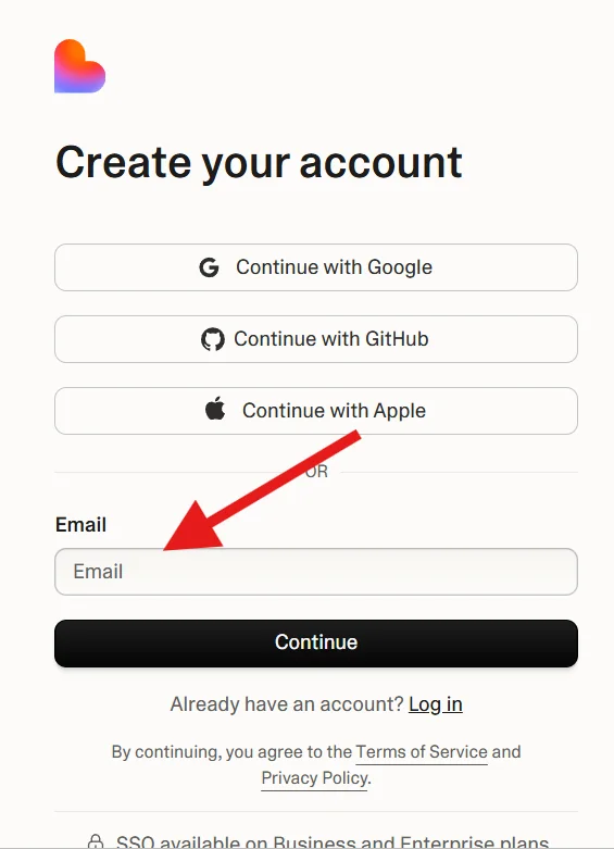 lovable ai sign up with email
