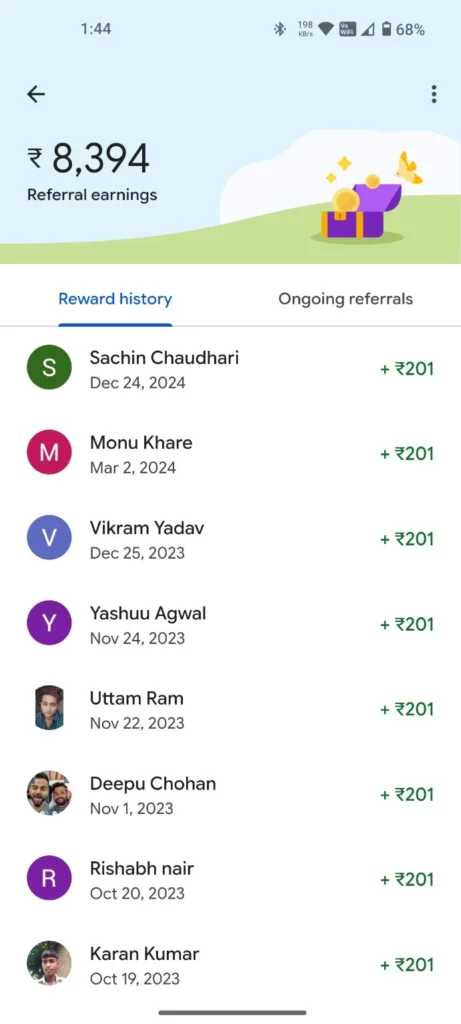 how to put referral code in google pay