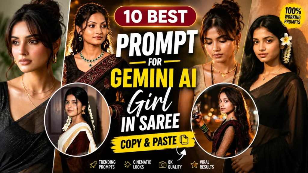 prompt for gemini ai girl in saree copy and paste