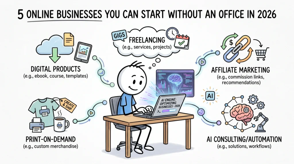 5 online businesses you can start without an office