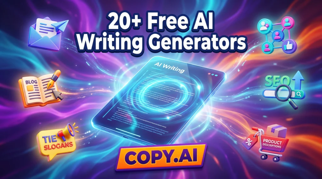 Copy AI Tools 20+ Free AI Writing Generators