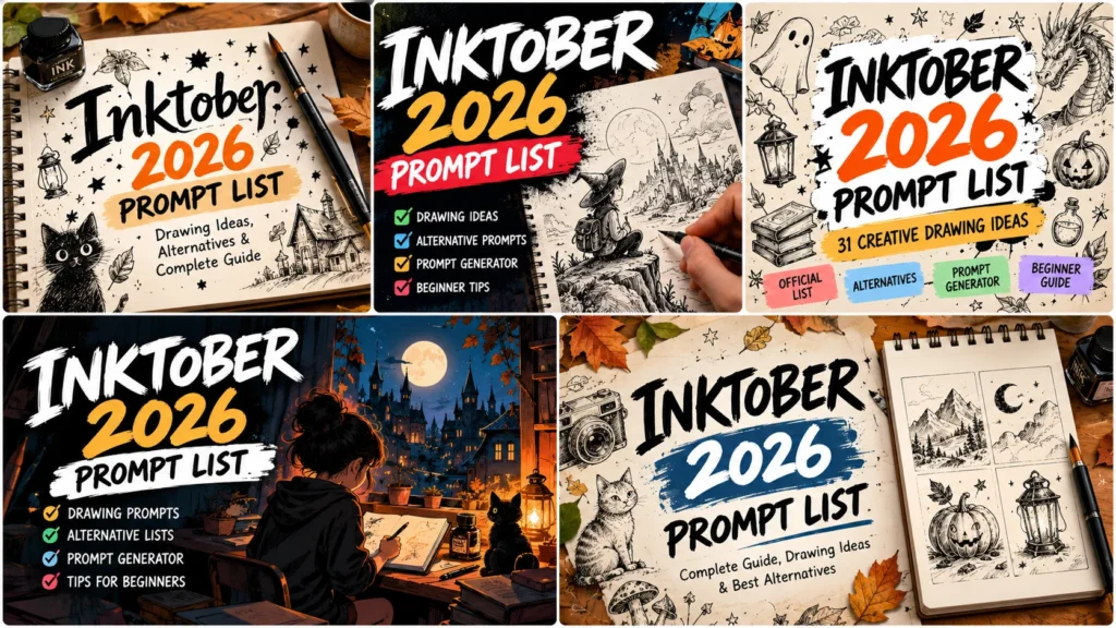 inktober 2026 prompt list